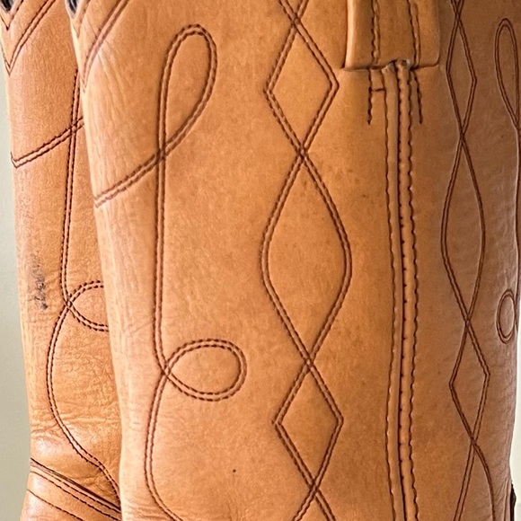 Vintage Frye Camel Coastal Cowgirl Southwest Boots Size 7.5 Narrow - Picture 3 of 16